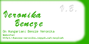 veronika bencze business card